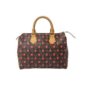 Louis Vuitton Speedy handbag Monogram Cherry Brown Takashi Murakami
